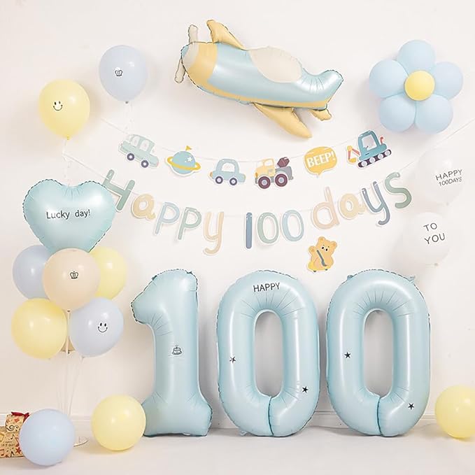 40 Inch Matte Blue 5 Number Balloons Light Blue Number 5 Foil Balloon Mylar Helium Balloon for Birthday Party Decoration Wedding Anniversary Supplies (Number 5)