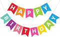 Fecedy Colorful Happy Birthday Banner Bunting for Birthday Party Decorations