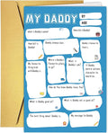 UUEFKTN Cute Daddy Birthday Card Gift from Son Daughter Kids Toddler Wife, Dad Birthday Gift Ideas, Funny Diy Fathers Day Card from Son Daughter Kids Wife, Best Daddy Toddler Children DIY Cards