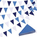 SAPPHIRESKY Blue Pennant Banner Triangle Flag Bunting Garland, Wedding Birthday Baby Shower Graduation Decoration