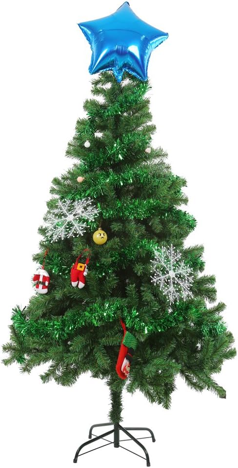 DECORA Green Tinsel Garland for Christmas Tree Decorations St. Patricks Day Wedding Birthday Party Supplies 33 FEET