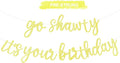 BEISHIDA Go Shawty It's Your Birthday Banner NO DIY Hip Hop Theme Happy Birthday Banner Pre-Strung Rap Theme Happy Birthday Sign for Man Women birthday Party Supply Glitter Light Yellow