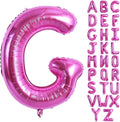 TONIFUL 40 Inch Large Rose Red Letter G Balloons Giant Hot Pink Alphabet Letter Balloons,Foil Mylar Big Balloons for Birthday Party Anniversary Supplies Decorations
