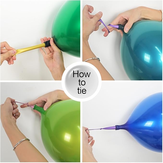 Double-stuffed Metallic Colorful Balloons, 30 Pcs 12 Inch Multicolor Balloons with Double Layer Design for Birthday Party, Wedding, Anniversary, and Celebration Decorations, Includes 10m White Ribbon
