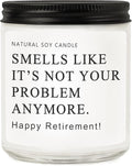 Retirement Gifts for Woman Men, Happy 2026 Retirement Candle, Funny Retired Farewell Gifts for Coworkers, Teacher, Nurse, Boss, Friends - Lavender Scented (7oz)