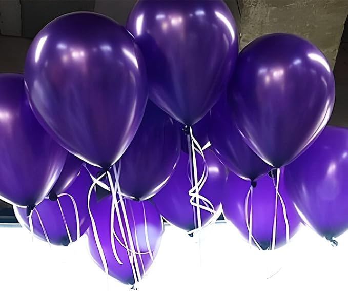 105pcs Dark Purple Balloons 12inch Party Latex Balloons for Birthday Baby Shower Halloween Wedding Valentine's Day Party Bachelorette Decorations