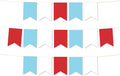 Andaz Press Hanging Pennant Banner with String, Red, White, Baby Blue, 1-Set, 24 Pennants, Approx. 12-Feet Long