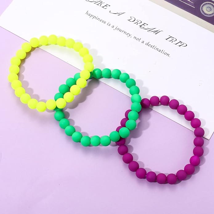 Surfer Heishi Bracelets for Women Stackable Rainbow Vinyl Disc Clay Beaded Stretch Bracelets Elastic Layering Friendship Bracelets Boho Summer Beach Jewelry