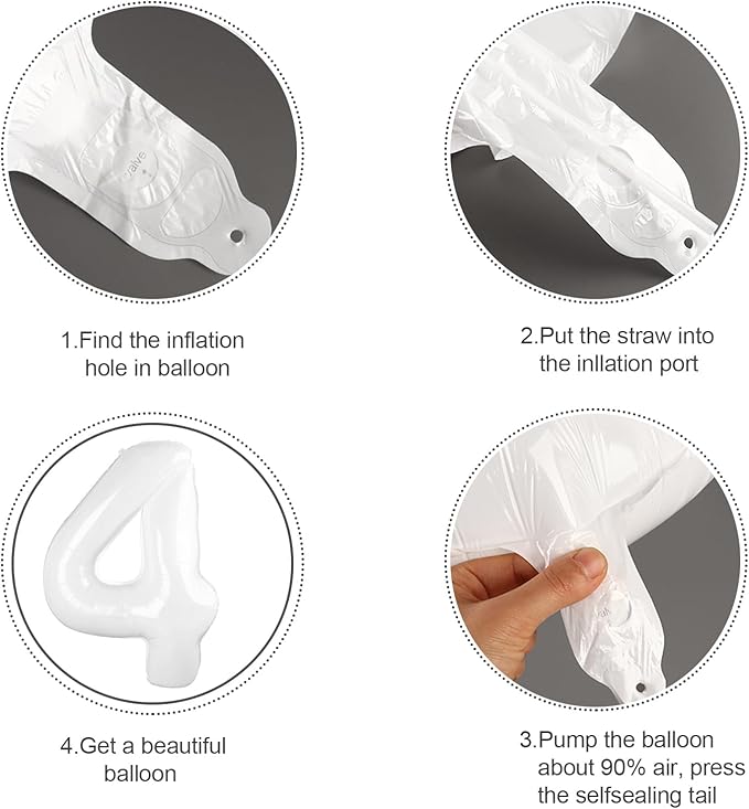 White Number 9 Balloon, Foil 40 Inch Happy 9 19 29 90 Birthday for Men And Women, Foil Balloons Decoratins for Boy and Girl Birthday, Wedding Anniversary, Single, New Year, Party Syupplies