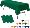 3-Pack Premium Plastic Dark Forest Green Tablecloth Disposable 54 x 108 Inch. Rectangle Table Cover Party Hunter Jungle Green Table Cloths for Parties Birthday Wedding Christmas Banquet