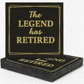 50‑Pack ‘The Legend Has Retired’ Black & Gold Napkins – 2‑Ply Cocktail, Lunch & Dinner Party Napkins – Elegant, Disposable Retirement Party Decoration – 6.5″ x 6.5″ Folded (Large, 50, Pack)