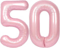 SUWEN 40 Inch Large Pink 50 Balloon Numbers Big Foil Helium Number Balloons 0-9 Jumbo Happy 50th Mylar Birthday Party Decorations for Women Anniversary Party Supplies