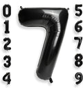 AULE 40 Inch Big Black 7 Balloon Number Large Foil Helium Number Balloons 0-9 Jumbo Giant Happy 7th Birthday Party Decorations for Boy or Girl Huge Mylar Anniversary Party Supplies