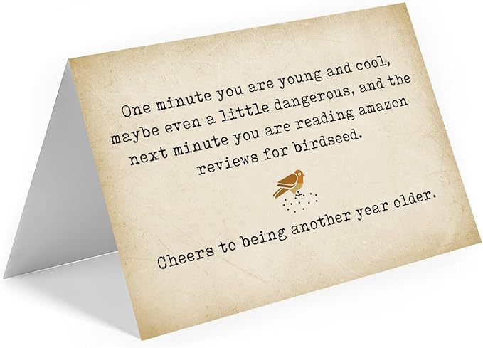 Funny Birthday Card for Him Her, Unique Getting Old Birthday Card for Dad Mom Brother Sister Friend Bestie, Humorous 40th 50th 60th Birthday Gift for Him Her