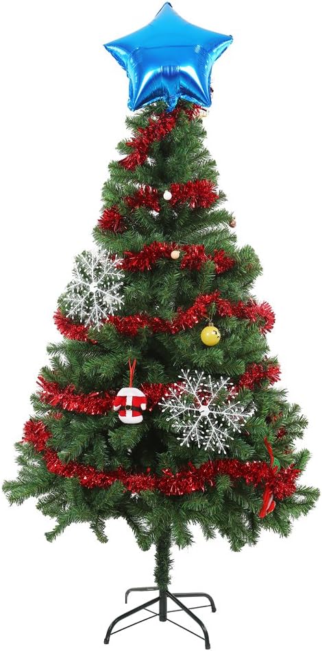 DECORA Red Tinsel Garland for Christmas Tree Decorations Wedding Birthday Party Supplies 33 FEET