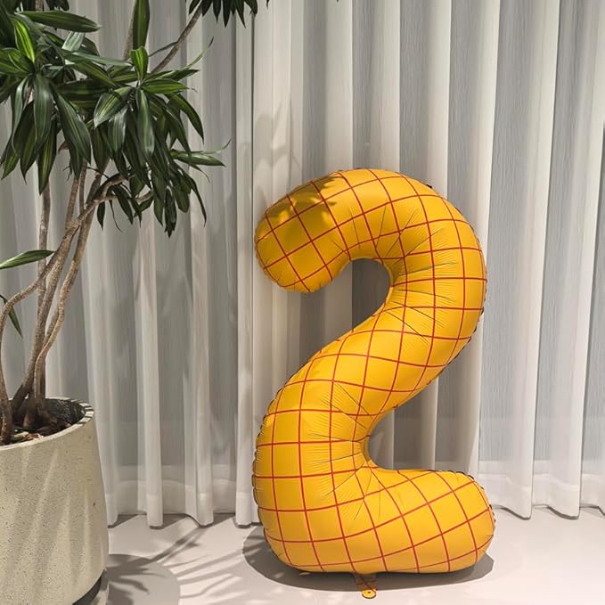 40 In Matte Yellow Number Balloons Helium Foil Mylar Balloon Birthday Party banquet Decoration Digital 4