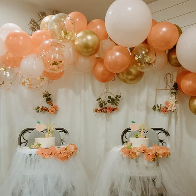 Matte White Balloons Cream Latex Balloon 5 10 12 18inch Different Sizes 103pcs White Balloons Kit for Kids Birthday Party Decoration Baby Shower Wedding Annversary Holiday