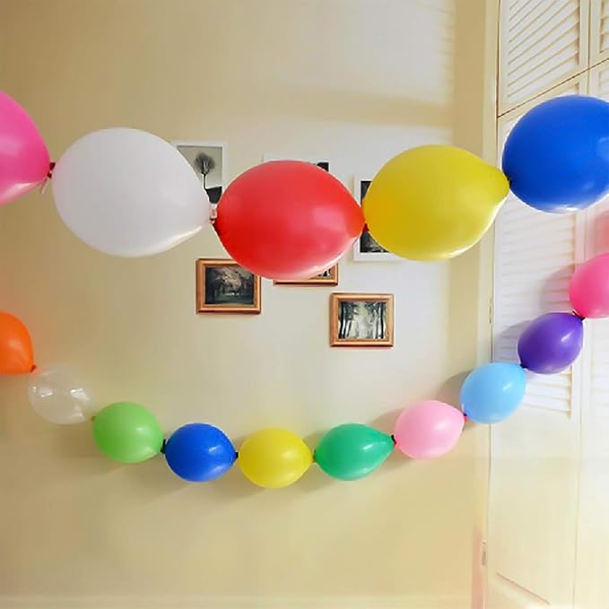 IN-JOOYAA 6 Inch Baby Pink Latex Link Balloon 100 Pcs Quick Linkable Balloon for Party Decoration