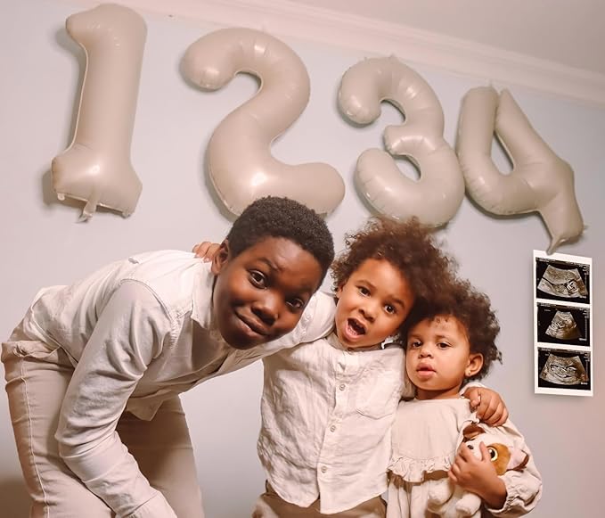 30 Balloon Number, Cream Number 30th Birthday Balloons 40 Inch, 30 Years Old Cream Birthday Decorations for Men Women, 30th Anniversary Decorations