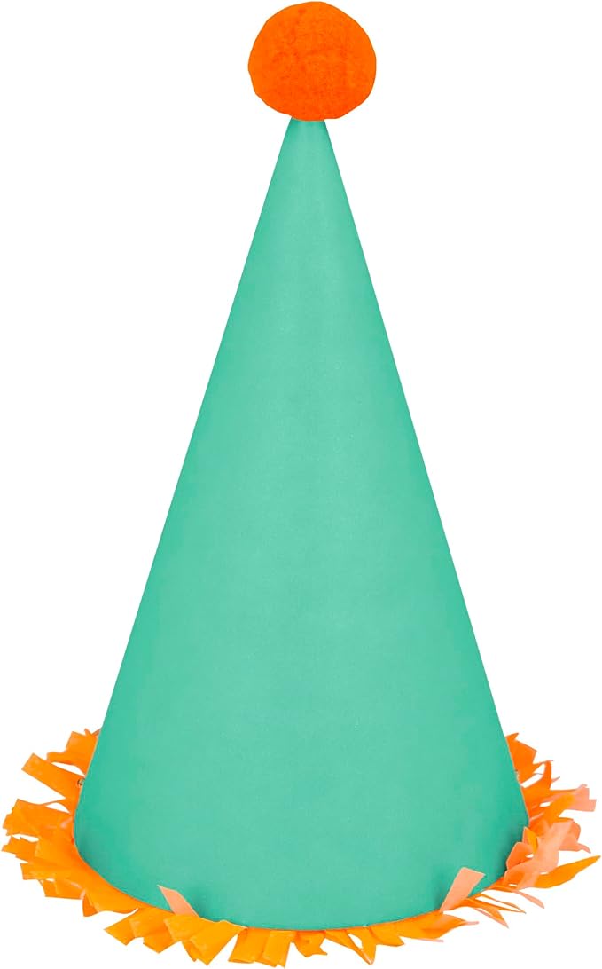 Meri Meri Birthday Party Hats, Pack of 8 Bright and Colorful Cone Birthday Hats for Kids & Adults, Cone Party Hats