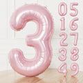 Pink Number 3 Balloons – 40 Inch Giant Foil Number Balloon, Light Pink Number Balloon for Girls Birthday, Baby Shower & Princess Theme Party Decorations