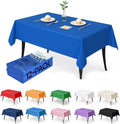 Craft And Party 12-Pack Royal Blue Plastic Tablecloths – 54 x 108 Inch Disposable Table Covers for Rectangle Tables, Heavy Duty & Waterproof for Parties, Events, Banquets, Royal Blue
