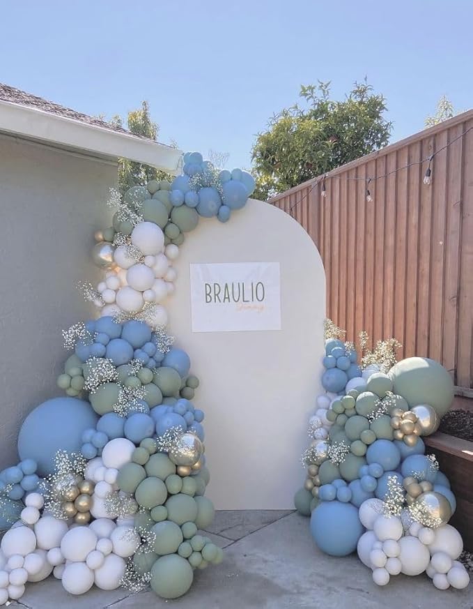 Pale Dusty Green Balloons 5inch Small Olive Sage Green Balloon 60pcs Mini Round Retro Haze Fog Latex Balloons for Arch Garland Light Green Balloon for Birthday Party Decoration Jungle Safari