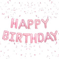 Happy Birthday Balloons Banner Pink,16Inch Polyester Film Light Pink Foil Letter Balloons,Pastel Pink Happy Birthday Sign Banner Bunting for Girls Boys Women Men Birthday Party Decorations
