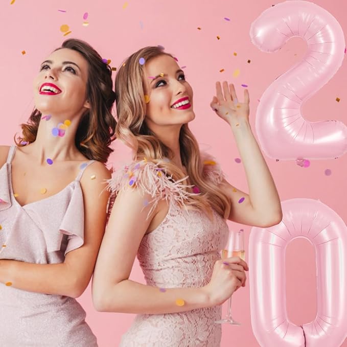 TONIFUL 40 Inch Pastel Pink Number 0 Balloon Balloon Big Pink Digital 0 Balloon for Girl's Birthday Party Wedding Bridal Shower Engagement Anniversary Photo Shoot Supplies