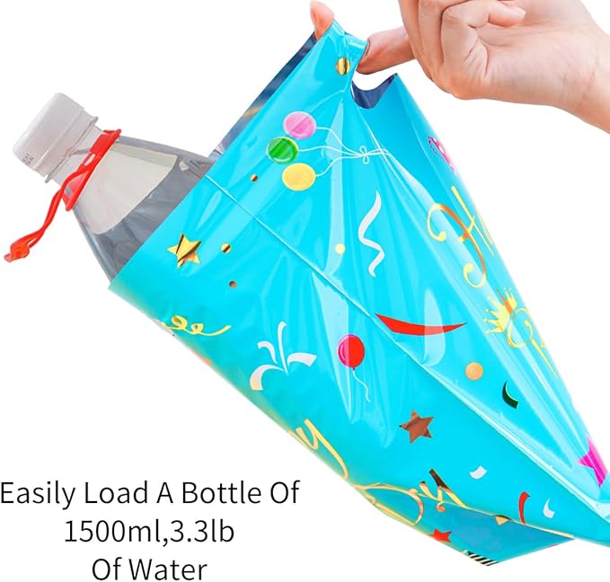 HABILE Large Plastic Aluminum Foil Gift Bags Bulk Kids Boys Girls Birthday Party Gift Bags with Handles (36 Pack)