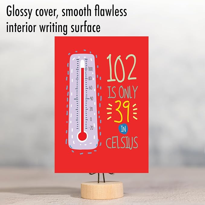 NobleWorks - Milestone Birthday Greeting Card with Envelope (4.63 x 6.75 Inch) - 102 In Celsius C2760MBG