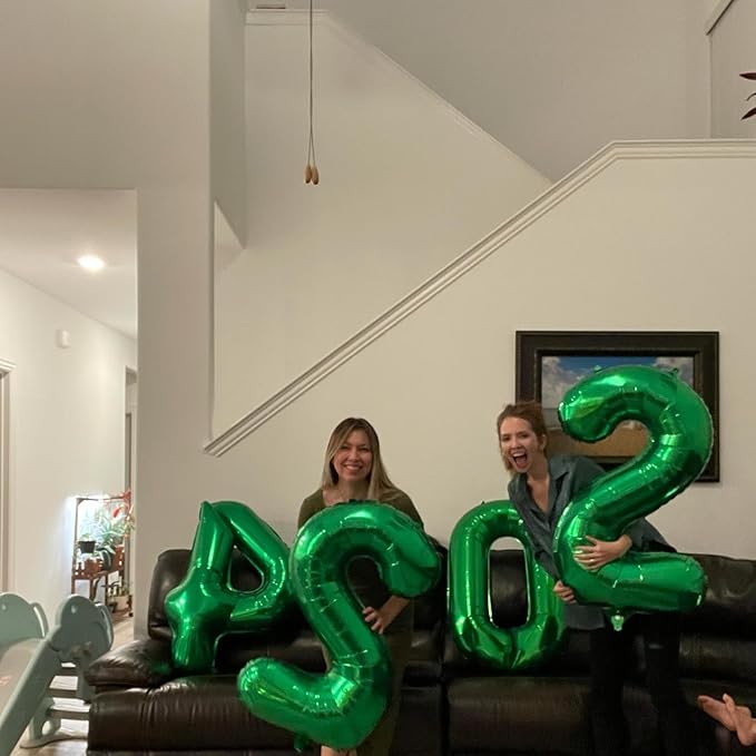 Green Number 15 Balloon 40 inch, 15 Number Balloons, 15th Green Birthday Decorations, 15 Year Old Girls Boys Party Supplies, St. Patrick's Day Games Theme Birthday Decorations
