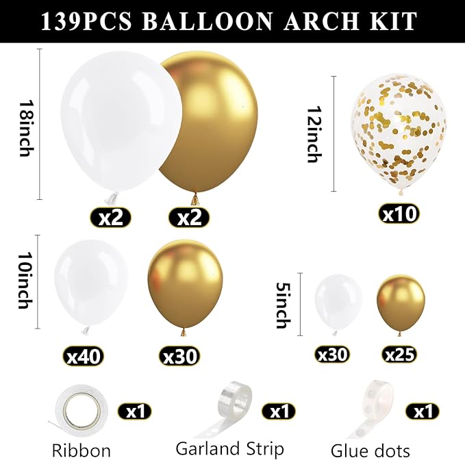 DAZONGE 2026 Graduation Party Decorations - Set of 4 Graduation Boxes with 139pcs Balloons Arch Garland Kit & 4 Light Strings - So Proud of You Class of 2026 Decorations for Any Grades