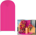 HUAYI Fuchsia Rosy Ripples Pattern Arch Backdrop Cover for Birthday Party Wedding Baby Shower Decorations Chiara Backdrops Arched Wall Frame Stands Covers Props GP-458 3ft * 5ft