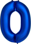 Navy Blue Number 0 Balloons 40 Inch Large Dark Blue Helium Foil Balloons for Birthday Party 2024 Graduation Decorations Anniversary Celebrations (Number 0)