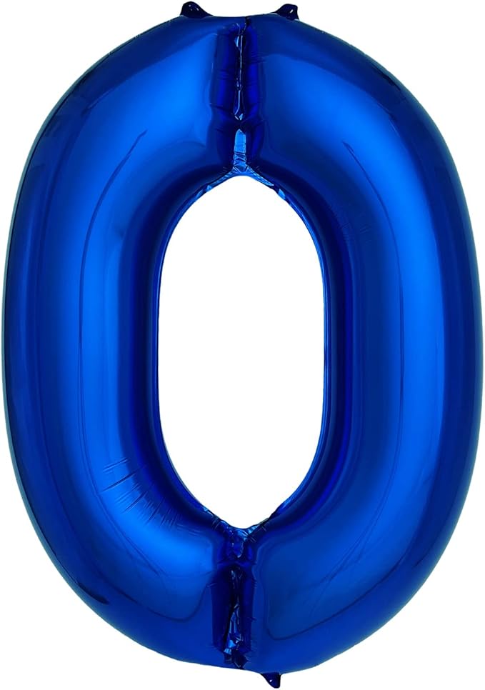 Navy Blue Number 0 Balloons 40 Inch Large Dark Blue Helium Foil Balloons for Birthday Party 2024 Graduation Decorations Anniversary Celebrations (Number 0)
