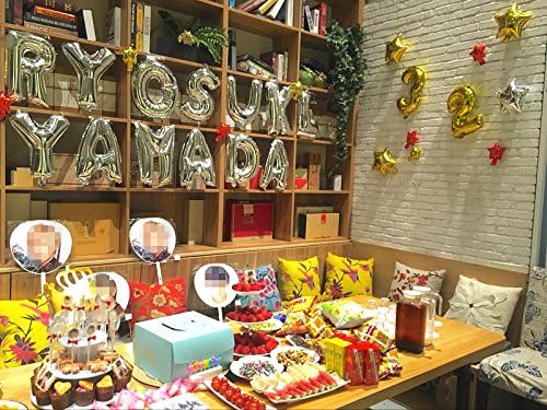 Glanzzeit 16 Inch Silver Foil Balloons Letters A to Z Numbers 0 to 9 for Prom Wedding Birthday Party Decor (Letter Y)