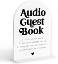 Audio Guest Book Sign, White Arch Acrylic Wedding Sign, Audio Guest Book Wedding Phone, Bridal Shower Decor, Engagement Party Decor, Centerpiece Table Decorations Party for Bride and Groom-6