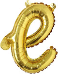 18 inch Gold DIY a-z Handwriting lowercase letters name Foil balloon Letter character birthday Wedding party decoration Balloon (18 inch Gold e)