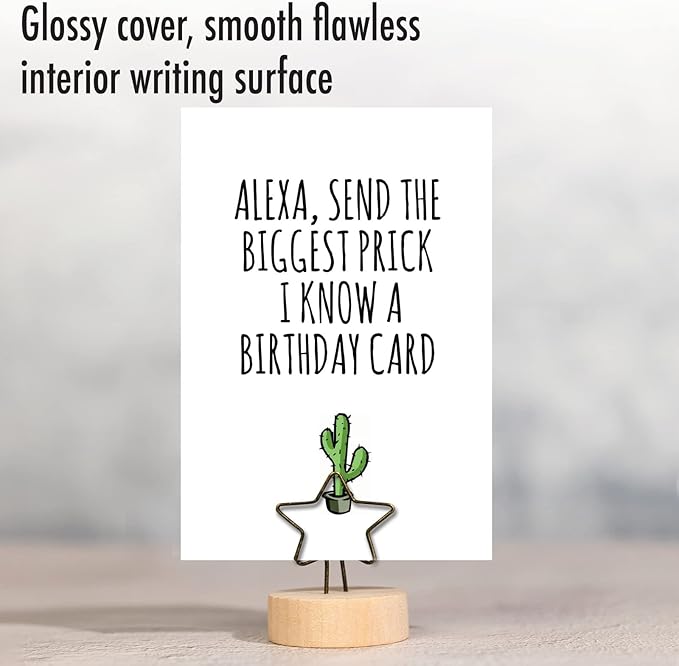 NobleWorks Hilarious Birthday Greeting Card with 5 x 7 Inch Envelope (1 Card) BdayBiggest Prick C10282BDG