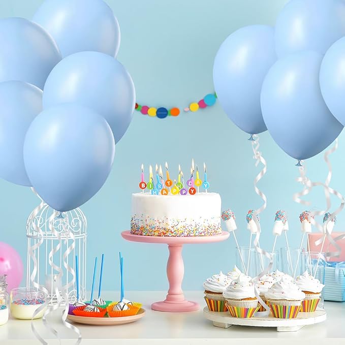 Ainiv 60 Blue Latex Number Balloons, 12inch, for Party Decorations, Birthday, Graduation, Wedding, Baby Shower