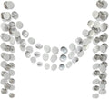 6 Pcs Glitter Silver Paper Circle Dots Garland Hanging Streamer Birthday Decorations Engagement Backdrop Twinkle Bridal Shower Wedding Baby Shower Bachelorette Christmas Supplies