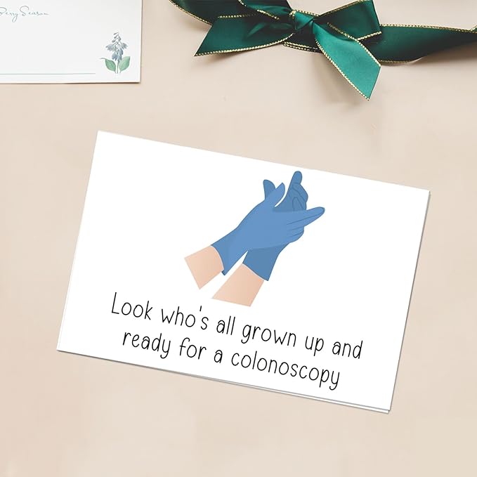 Funny Colonoscopy Birthday Card, Humorous 50th 60th 70th Birthday Card, Getting Old Bday Card, Hilarious Turning 50th Birthday Card, dad mom Old Age Joke birthday card