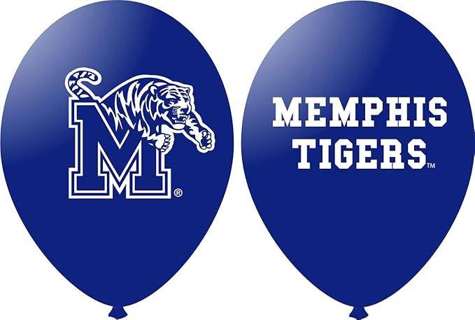 Memphis Tigers Balloons 10 Pack 11" Official Licensed Logos, Helium Quality Latex Balloons, Perfect for College Football Team Celebration, Decorated Front and Back by Westrick