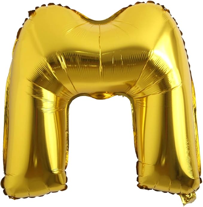 40 inch Letter Balloons Gold Alphabet Number Balloons Foil Mylar Party Wedding Bachelorette Birthday Bridal Shower Graduation Anniversary Celebration Decoration can fly with helium (40 INCH Gold M)