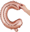 Restaurantware-Balloonify 16 Inch Letter Balloon, 1 Alphabet Party Balloon - Letter C, Self-Sealing, Rose Gold Foil Mylar Finish, Hanging Loop, Decoration For Birthday, Wedding, Or Graduation