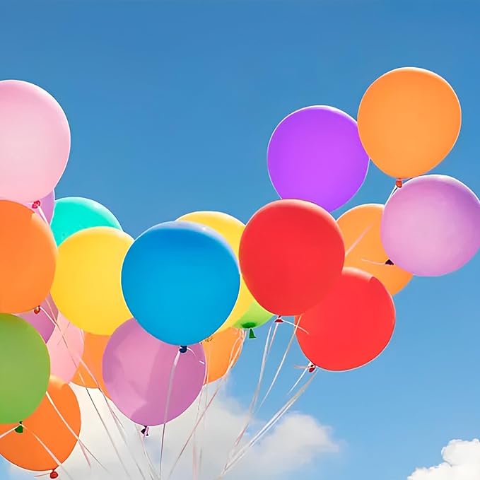 120pcs Colorful Balloons 12inch Rainbow Latex Balloons for Boys Girls Birthday Baby Shower Gender Reveal Wedding Decorations
