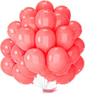 PartyWoo Coral Balloons 50pcs 12 Inch Pastel Red Coral Pink Latex Helium Balloons for Graduation Wedding Anniversary Bachelorette Birthday Princess Summer Watermelon Themed Party Decorations Red-Q11