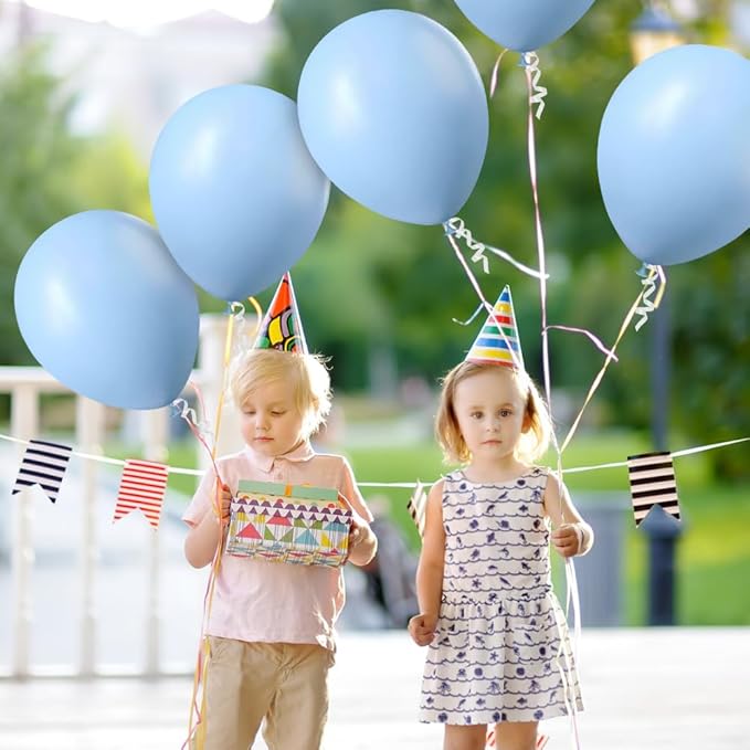Ainiv 60 Blue Latex Number Balloons, 12inch, for Party Decorations, Birthday, Graduation, Wedding, Baby Shower