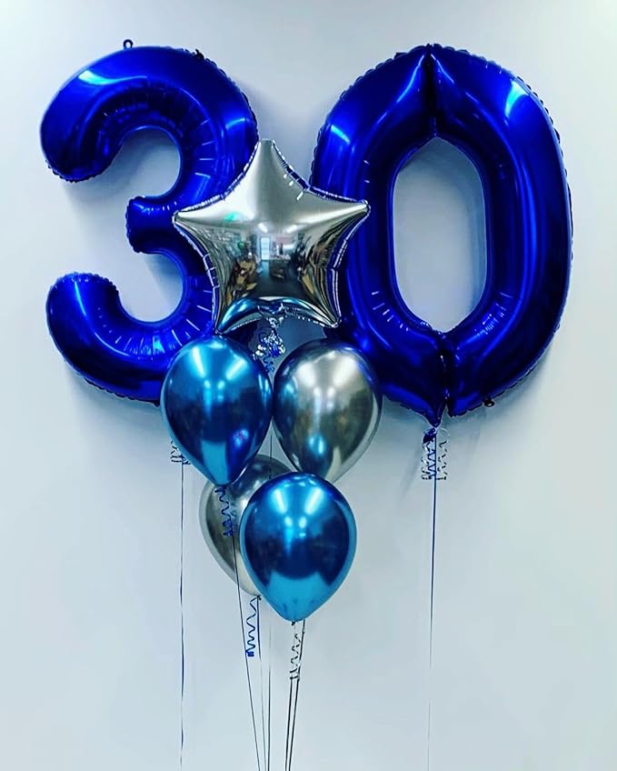 40 Inch Balloons Number, Navy Blue Balloons for Birthday Party Decoration, Foil Number 0 Ballon for 0, 10, 20, 100, 2026 Celebration, Birthday, Baby Shower, Anniversary Decor